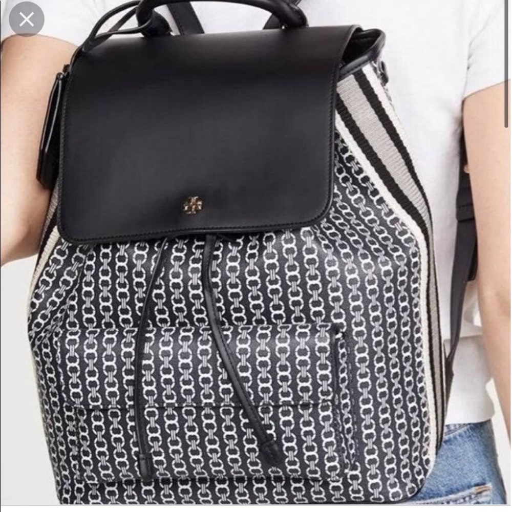 Tory Burch patterned backpack (brand new)!